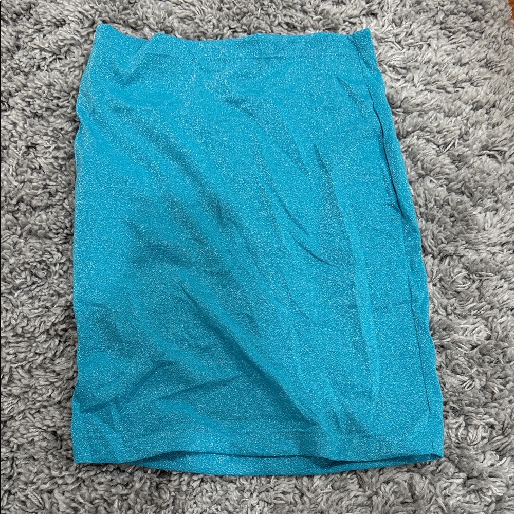 Triangl Swimwear Sparkly Blue Coverup Skirt